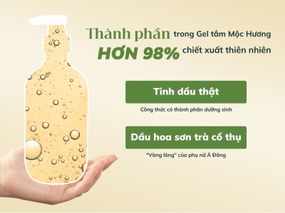 Thành phần trong Gel Tắm Mộc Hương – Hơn 98% chiết xuất thiên nhiên