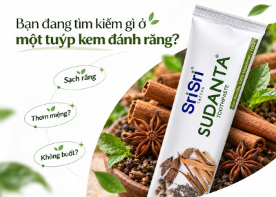 Kem đánh răng thảo mộc SriSri Sudanta đáng mua không